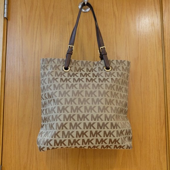 Michael Kors Brown Fabric Tote - Picture 1 of 7